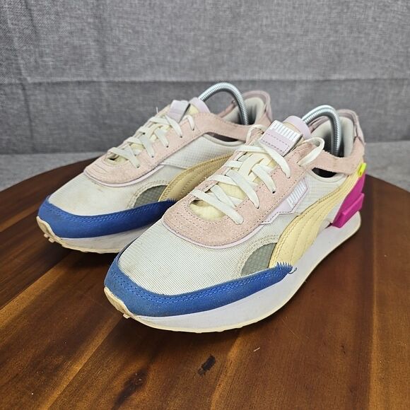 Puma Future Rider Double‎ White Pink Lady' Casual Sneakers 382281-01 Women 9.5 - Picture 5 of 16